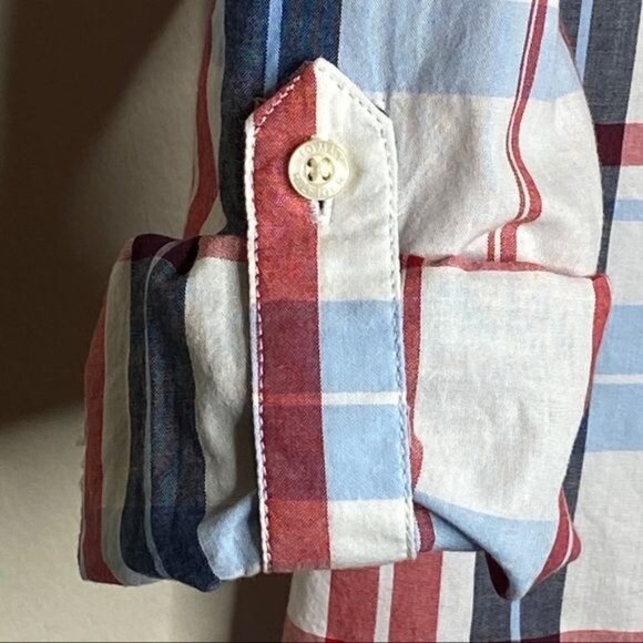 Tommy Hilfiger Womens Classic Fit Plaid Button-Up Shirt Long Sleeve Collared M - Picture 11 of 15